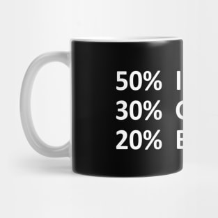 20% Bacon - Funny - White Lettering Mug